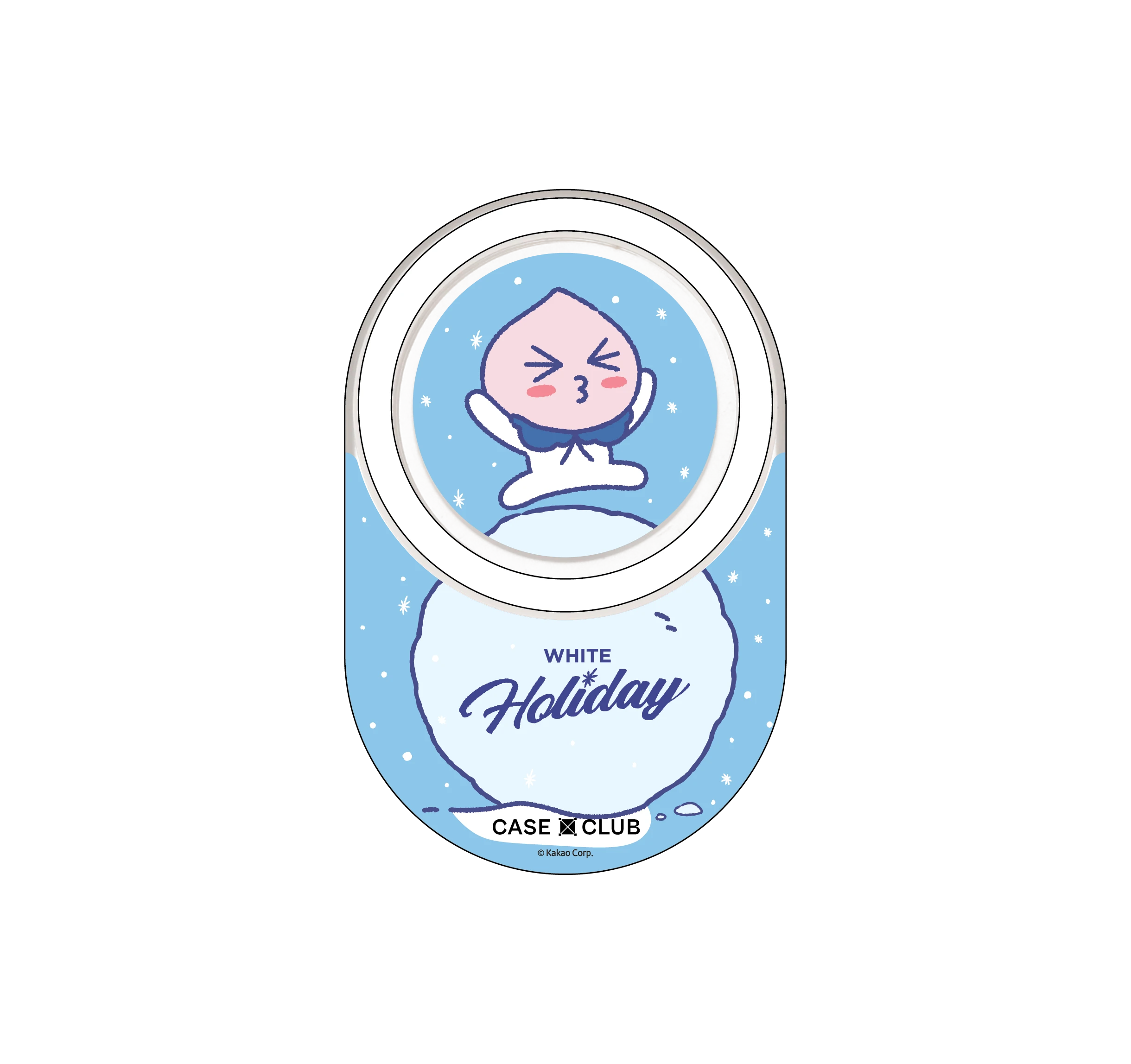 clear popgrip kakao apeach white holiday